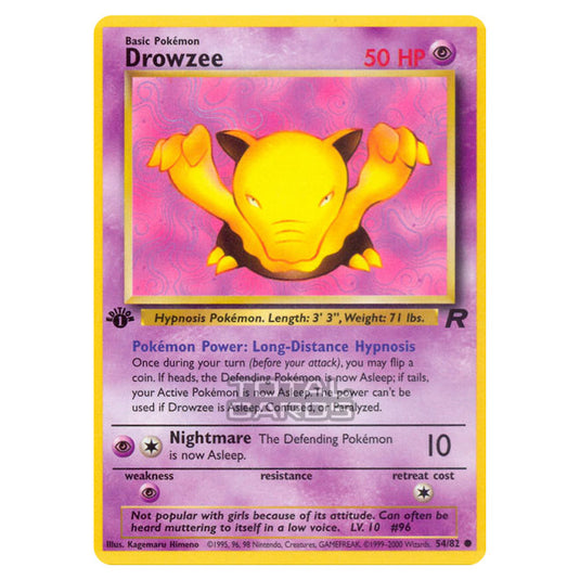 Pokemon - Base - Team Rocket - Drowzee - 54/82