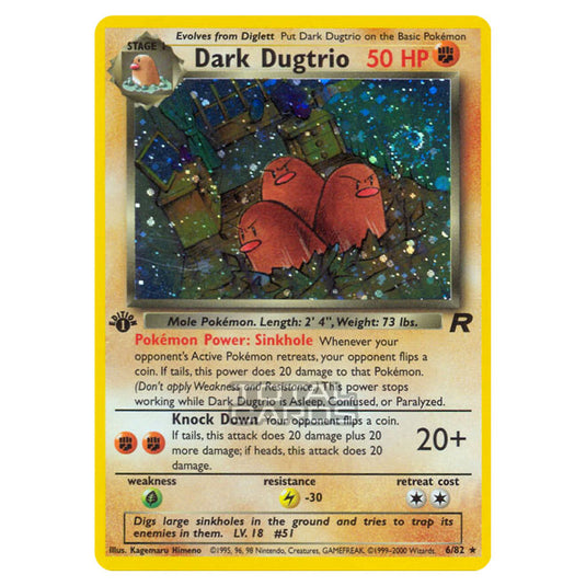 Pokemon - Base - Team Rocket - Dark Dugtrio - 6/82