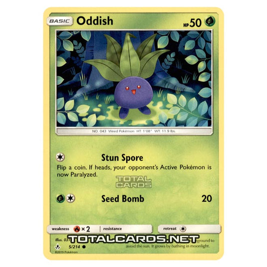 Pokemon - Sun & Moon - Unbroken Bonds - Oddish - 5/214
