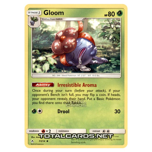 Pokemon - Sun & Moon - Unbroken Bonds - Gloom - 7/214 Pokemon - Sun & Moon - Unbroken Bonds - Gloom - 7/214