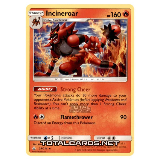 Pokemon - Sun & Moon - Unbroken Bonds - Incineroar - 29/214