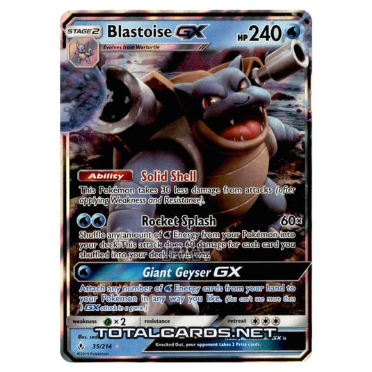 Pokemon - Sun & Moon - Unbroken Bonds - Blastoise-GX - 35/214