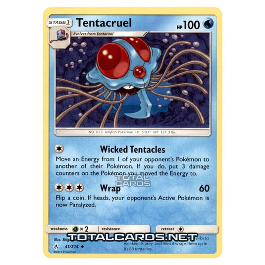 tentacruel pokemon card Pokemon - Sun & Moon - Unbroken Bonds - Tentacruel