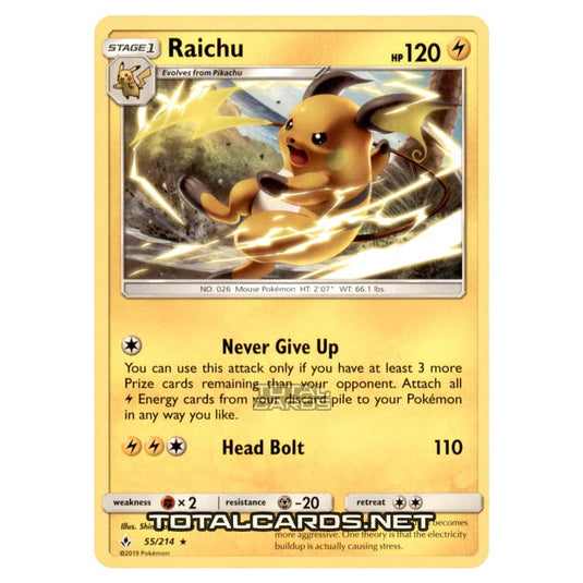 Pokemon - Sun & Moon - Unbroken Bonds - Raichu - 55/214