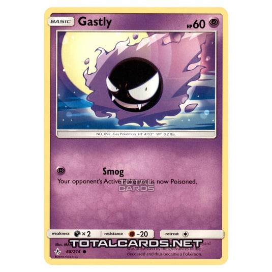 Pokemon - Sun & Moon - Unbroken Bonds - Gastly - 68/214