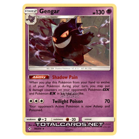 Pokemon - Sun & Moon - Unbroken Bonds - Gengar - 70/214