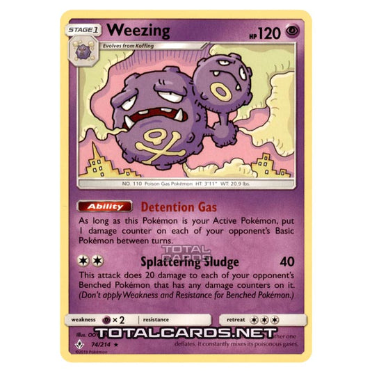 Pokemon - Sun & Moon - Unbroken Bonds - Weezing - 74/214