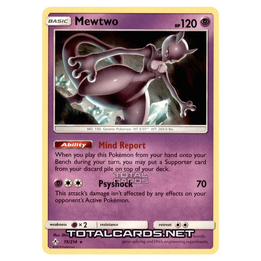 Pokemon - Sun & Moon - Unbroken Bonds - Mewtwo - 75/214