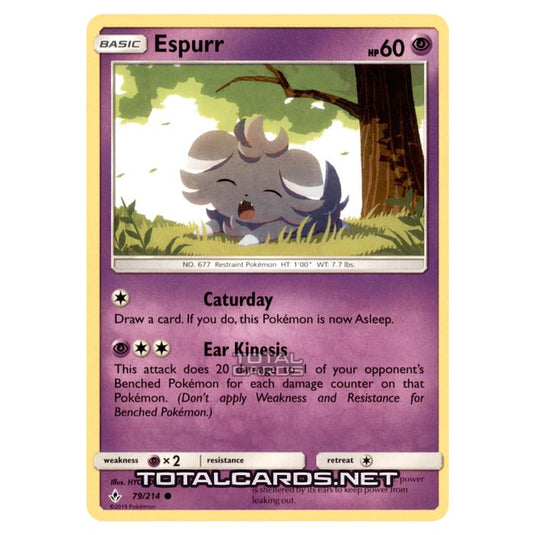 Pokemon - Sun & Moon - Unbroken Bonds - Espurr - 79/214