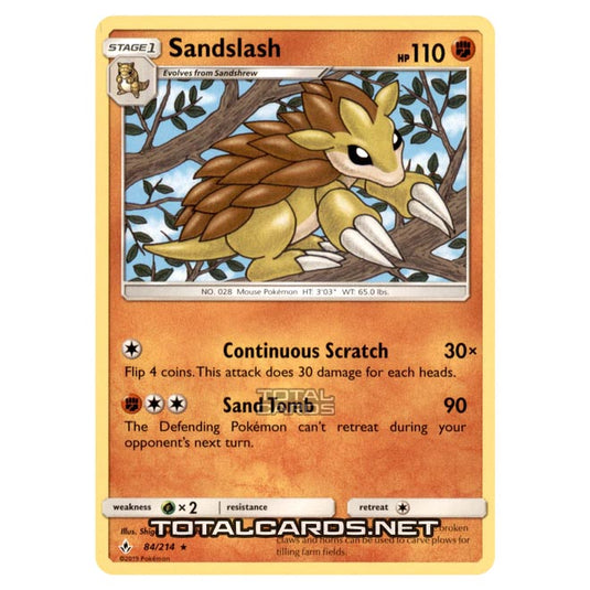 Pokemon - Sun & Moon - Unbroken Bonds - Sandslash - 84/214