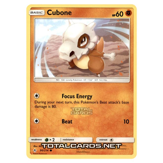 Pokemon - Sun & Moon - Unbroken Bonds - Cubone - 90/214