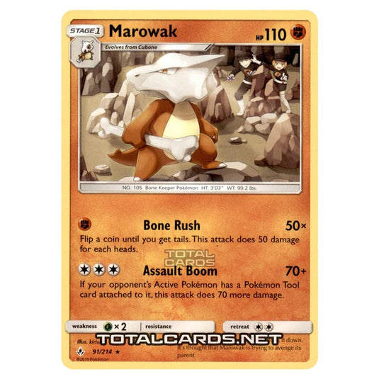 Pokemon - Sun & Moon - Unbroken Bonds - Marowak - 91/214