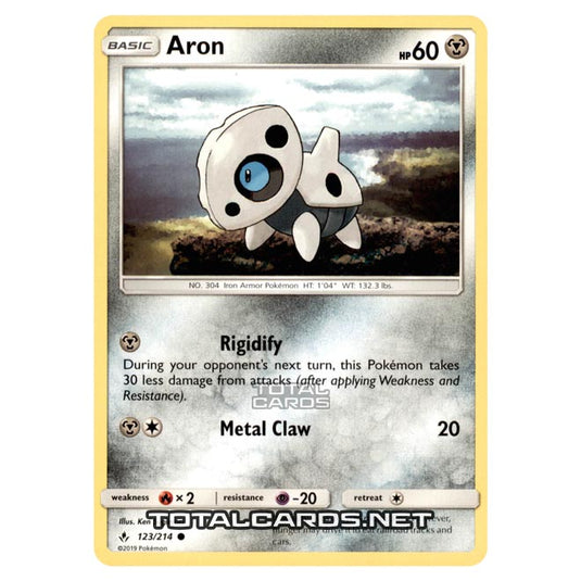 Pokemon - Sun & Moon - Unbroken Bonds - Aron - 123/214