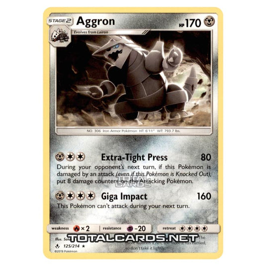 Pokemon - Sun & Moon - Unbroken Bonds - Aggron - 125/214