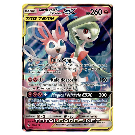 Pokemon - Sun & Moon - Unbroken Bonds - Gardevoir & Sylveon-GX - 130/214