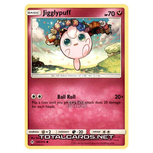 Pokemon - Sun & Moon - Unbroken Bonds - Jigglypuff - 134/214