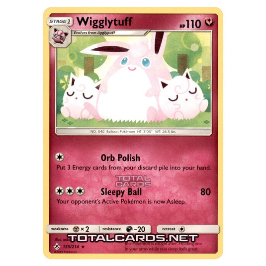 Pokemon - Sun & Moon - Unbroken Bonds - Wigglytuff - 135/214