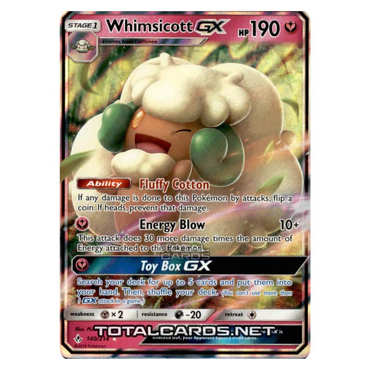 Pokemon - Sun & Moon - Unbroken Bonds - Whimsicott-GX - 140/214