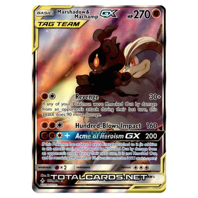 Pokemon - Sun & Moon - Unbroken Bonds - Marshadow & Machamp-GX (Full Art) - 199/214