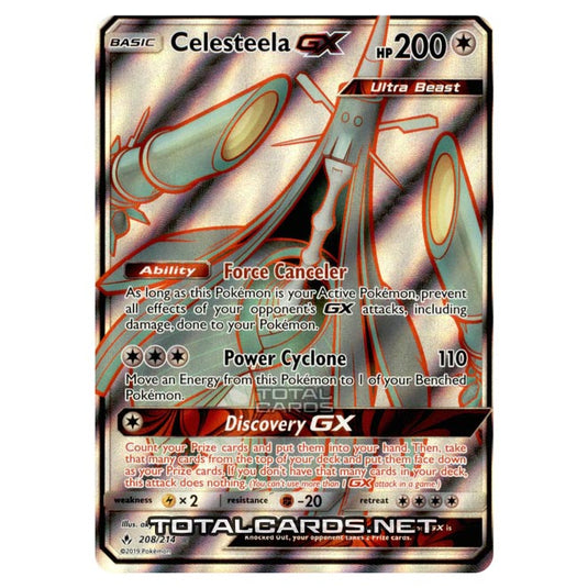 Pokemon - Sun & Moon - Unbroken Bonds - Celesteela-GX (Full Art) - 208/214