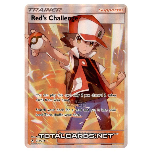 Pokemon - Sun & Moon - Unbroken Bonds - Red's Challenge (Full Art) - 213/214