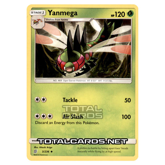 Pokemon - Sun & Moon - Unified Minds - Yanmega - 3/236