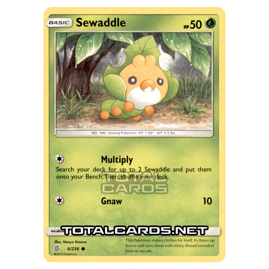 Pokemon - Sun & Moon - Unified Minds - Sewaddle - 6/236