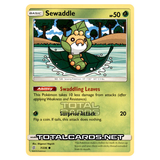 Pokemon - Sun & Moon - Unified Minds - Sewaddle - 7/236