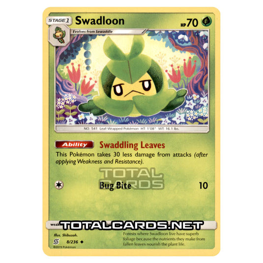 Pokemon - Sun & Moon - Unified Minds - Swadloon - 8/236