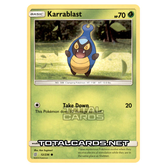 Pokemon - Sun & Moon - Unified Minds - Karrablast - 12/236 Pokemon - Sun & Moon - Unified Minds - Karrablast - 12/236