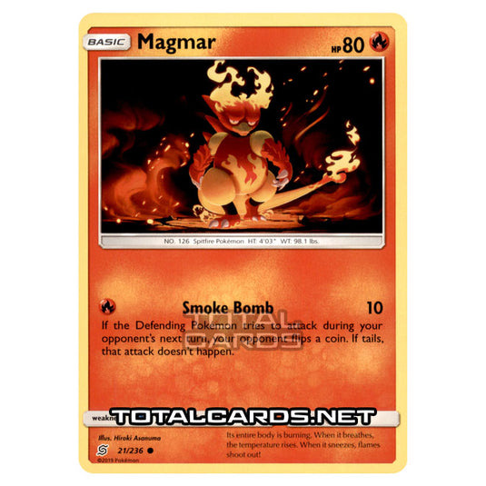 Pokemon - Sun & Moon - Unified Minds - Magmar - 21/236 Pokemon - Sun & Moon - Unified Minds - Magmar - 21/236