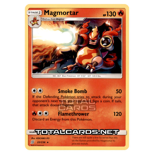 Pokemon - Sun & Moon - Unified Minds - Magmortar - 22/236 Pokemon - Sun & Moon - Unified Minds - Magmortar - 22/236