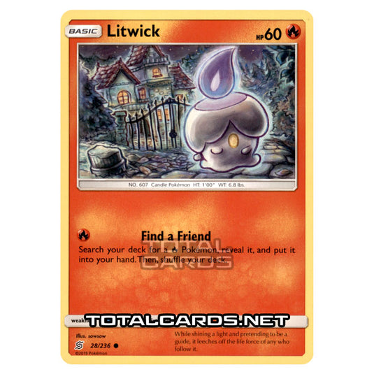 Pokemon - Sun & Moon - Unified Minds - Litwick - 28/236