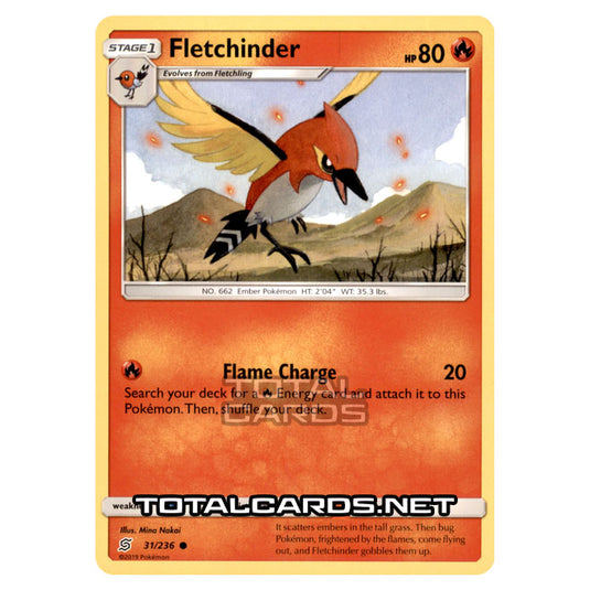 Pokemon - Sun & Moon - Unified Minds - Fletchinder - 31/236