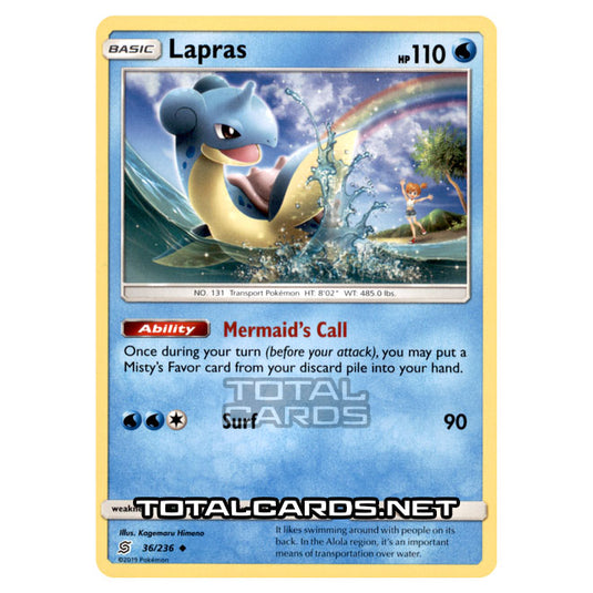 Pokemon - Sun & Moon - Unified Minds - Lapras - 36/236