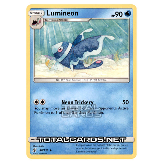 Pokemon - Sun & Moon - Unified Minds - Lumineon - 40/236