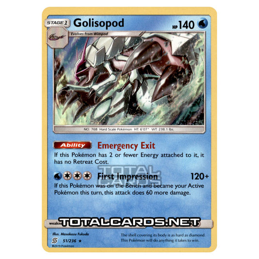Pokemon - Sun & Moon - Unified Minds - Golisopod - 51/236