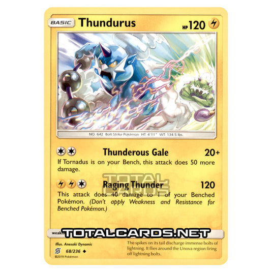 Pokemon - Sun & Moon - Unified Minds - Thundurus - 68/236