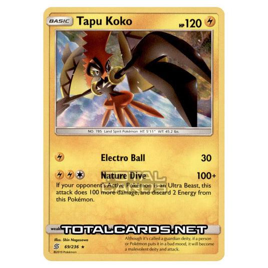 Pokemon - Sun & Moon - Unified Minds - Tapu Koko - 69/236