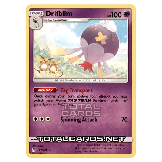 Pokemon - Sun & Moon - Unified Minds - Drifblim - 81/236