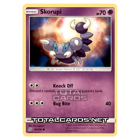 skorupi pokemon card Pokemon - Sun & Moon - Unified Minds - Skorupi