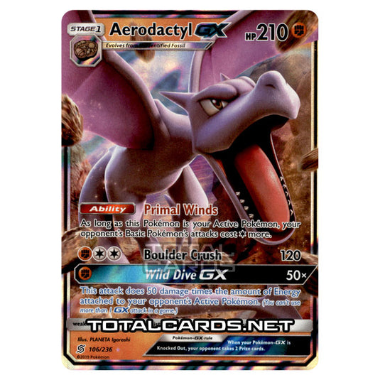 Pokemon - Sun & Moon - Unified Minds - Aerodactyl-GX - 106/236