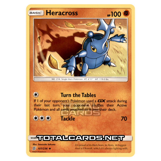 Pokemon - Sun & Moon - Unified Minds - Heracross - 107/236 Pokemon - Sun & Moon - Unified Minds - Heracross - 107/236