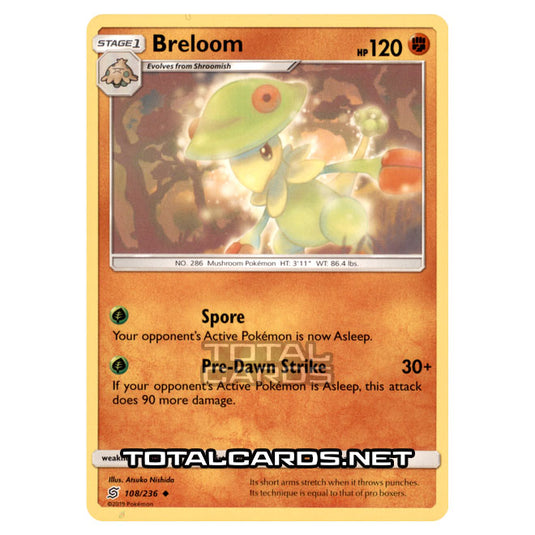 Pokemon - Sun & Moon - Unified Minds - Breloom - 108/236