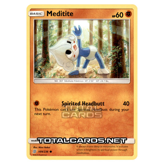 Pokemon - Sun & Moon - Unified Minds - Meditite - 109/236