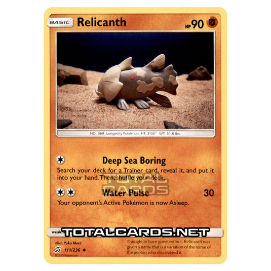 Pokemon - Sun & Moon - Unified Minds - Relicanth - 111/236