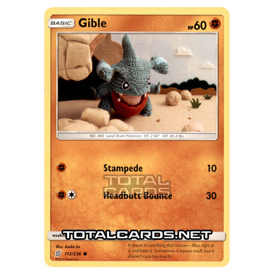 Pokemon - Sun & Moon - Unified Minds - Gible - 112/236