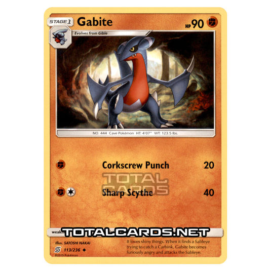 Pokemon - Sun & Moon - Unified Minds - Gabite - 113/236