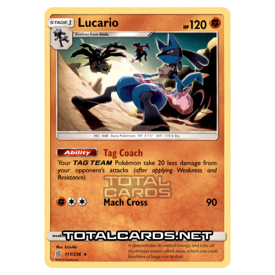 Pokemon - Sun & Moon - Unified Minds - Lucario - 117/236