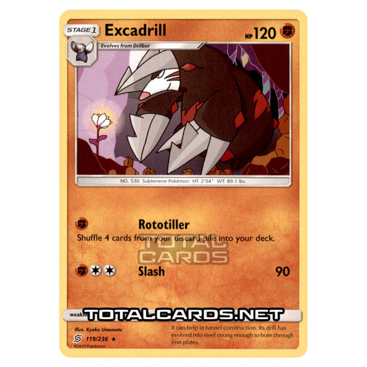 Pokemon - Sun & Moon - Unified Minds - Excadrill - 119/236